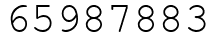 Число 65987883.
