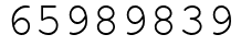 Число 65989839.