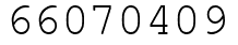 Число 66070409.