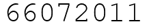 Число 66072011.