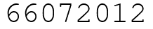 Число 66072012.