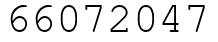 Число 66072047.