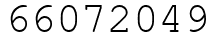 Число 66072049.