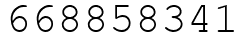 Число 668858341.