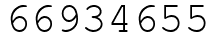 Число 66934655.