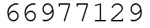 Число 66977129.
