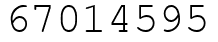 Число 67014595.
