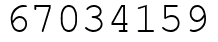 Число 67034159.