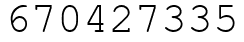 Число 670427335.
