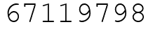 Число 67119798.