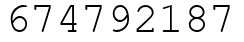 Число 674792187.