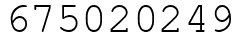 Число 675020249.