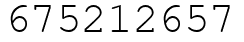 Число 675212657.