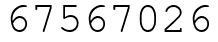 Число 67567026.