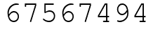 Число 67567494.