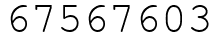 Число 67567603.