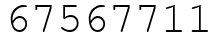 Число 67567711.