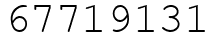 Число 67719131.