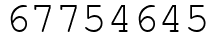 Число 67754645.