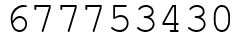 Число 677753430.