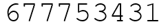 Число 677753431.
