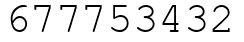 Число 677753432.