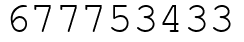 Число 677753433.