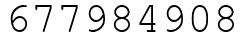 Число 677984908.