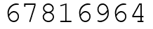 Число 67816964.