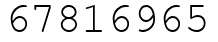 Число 67816965.