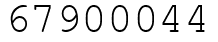 Число 67900044.