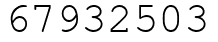 Число 67932503.