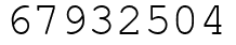 Число 67932504.
