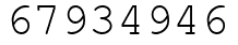 Число 67934946.