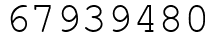 Число 67939480.
