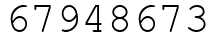 Число 67948673.