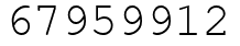 Число 67959912.