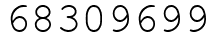 Число 68309699.