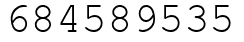 Число 684589535.