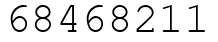 Число 68468211.