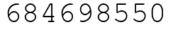 Число 684698550.