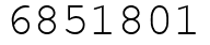 Число 6851801.