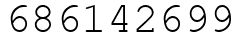 Число 686142699.