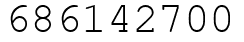 Число 686142700.