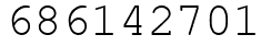Число 686142701.