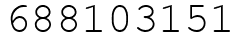 Число 688103151.