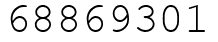 Число 68869301.