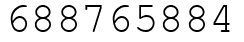 Число 688765884.