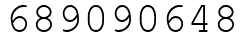 Число 689090648.