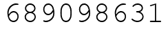 Число 689098631.